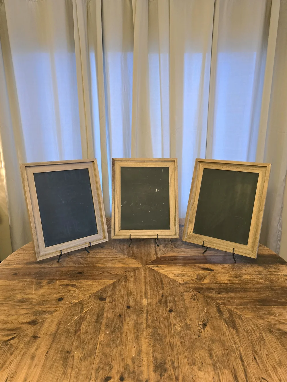 6pc Rustic Wood Framed Chalkboard Set